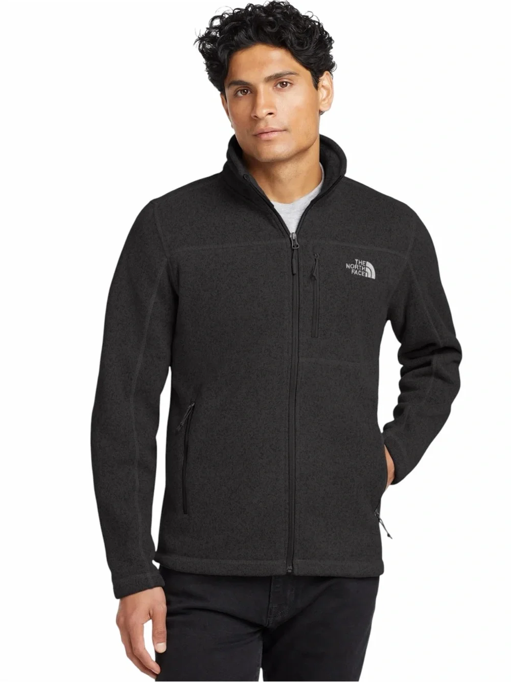 The North Face – Fleece Jacket – Gordon Lyons Hooded Full Zip – Black – Sz. M